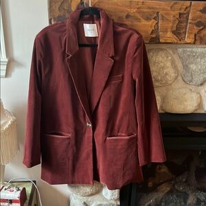 Rich Burgundy corduroy  Blazer Jacket - Women